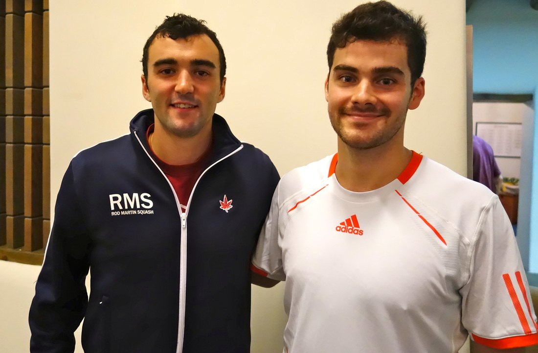 Kiva Open, Sept. 18, 2015. Chris Hanson, left, beat Italo Bonatti to enter the semi-finals.